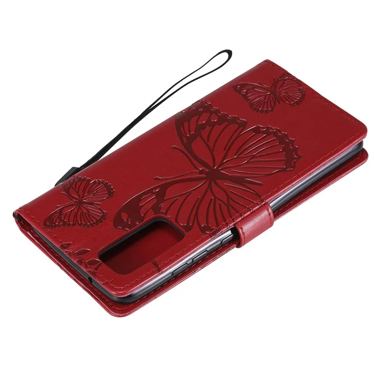 Per Samsung Galaxy S20 FE/S20 Fan Edition/S20 fe 5G/S20 Fan Edition 5G/S20 Lite/S20 fe 2022 KT Imprinting Flower Series 2 Pattern Flottale Imprinting Picchio Coperchio Copertina di Copertina - Rosso