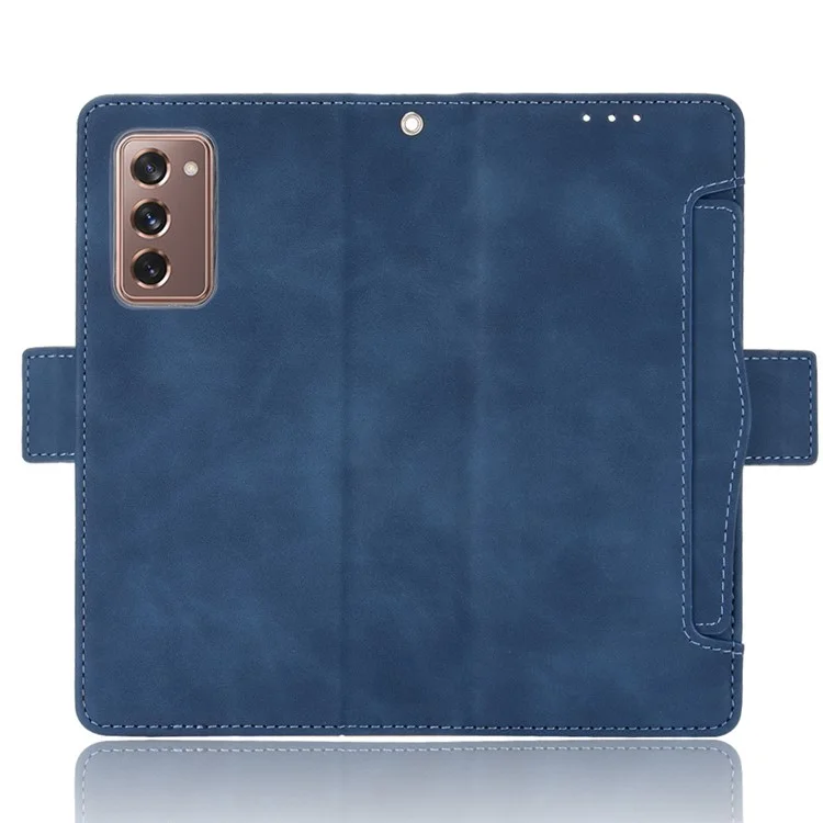 For Samsung Galaxy Z Fold2 5G Multi-slot Leather Case Wallet Stand Shell Protector Phone Cover Case - Blue