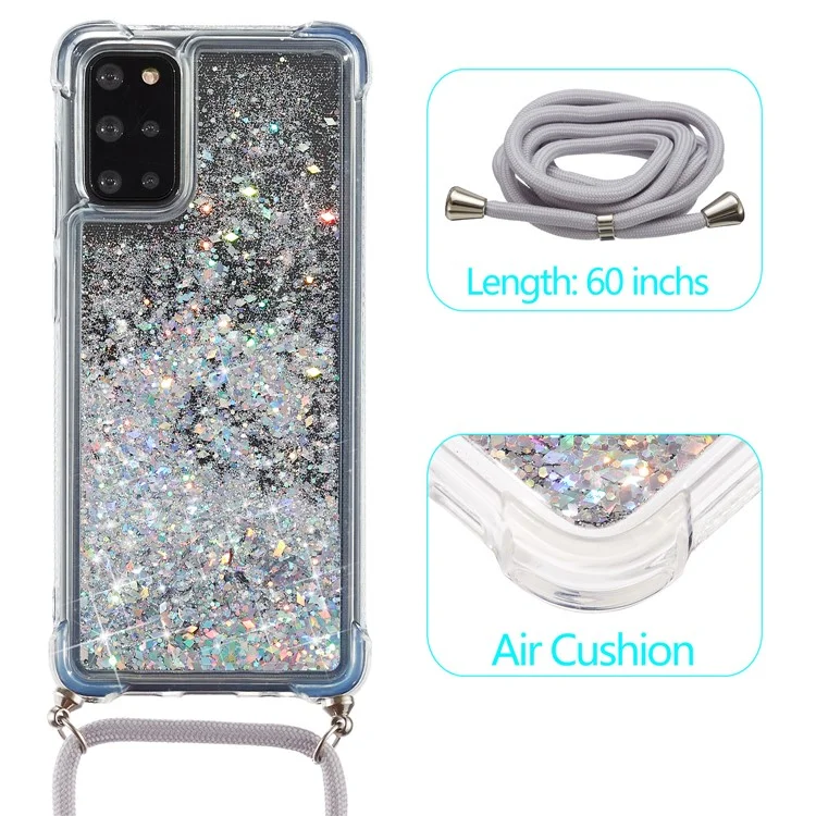 Pour Samsung Galaxy S20 FE/S20 Fan Edition/S20 FE 5G/S20 Fan Edition 5G/S20 Lite/S20 FE 2022 Quicksand TP Case avec Lanière - Gris