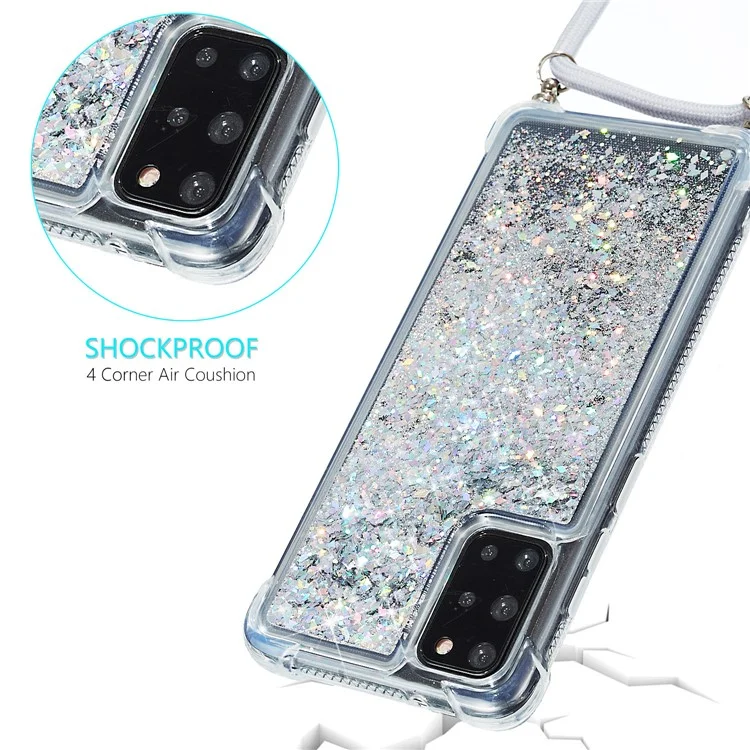 Pour Samsung Galaxy S20 FE/S20 Fan Edition/S20 FE 5G/S20 Fan Edition 5G/S20 Lite/S20 FE 2022 Quicksand TP Case avec Lanière - Gris