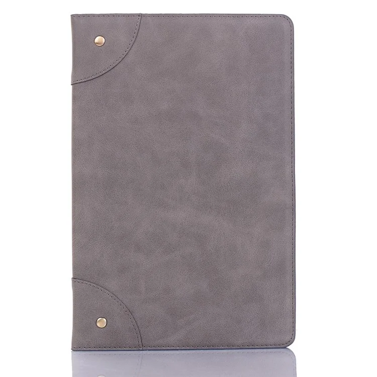 Retro Book Style Wallet Stand Leather Smart Tablet Case for Samsung Galaxy Tab A7 10.4 (2020) / (2022) T500 - Grey