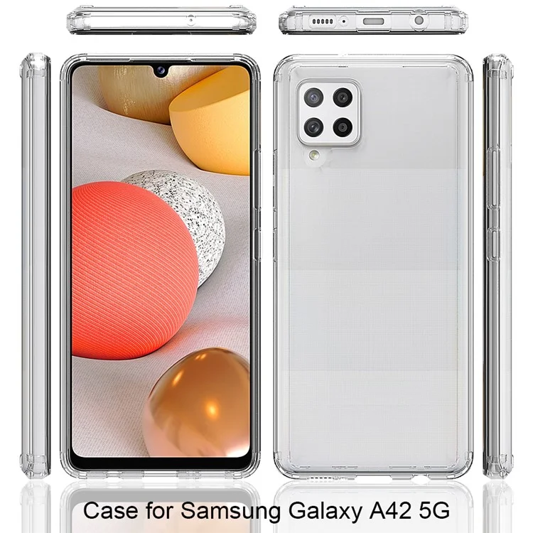 Clear Shockproof Acrylic+TPU Hybrid Case for Samsung Galaxy A42 5G
