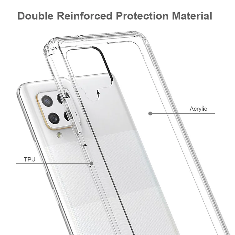 Clear Shockproof Acrylic+TPU Hybrid Case for Samsung Galaxy A42 5G