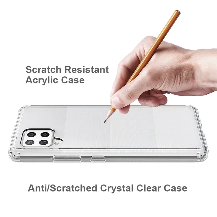 Clear Shockproof Acrylic+TPU Hybrid Case for Samsung Galaxy A42 5G