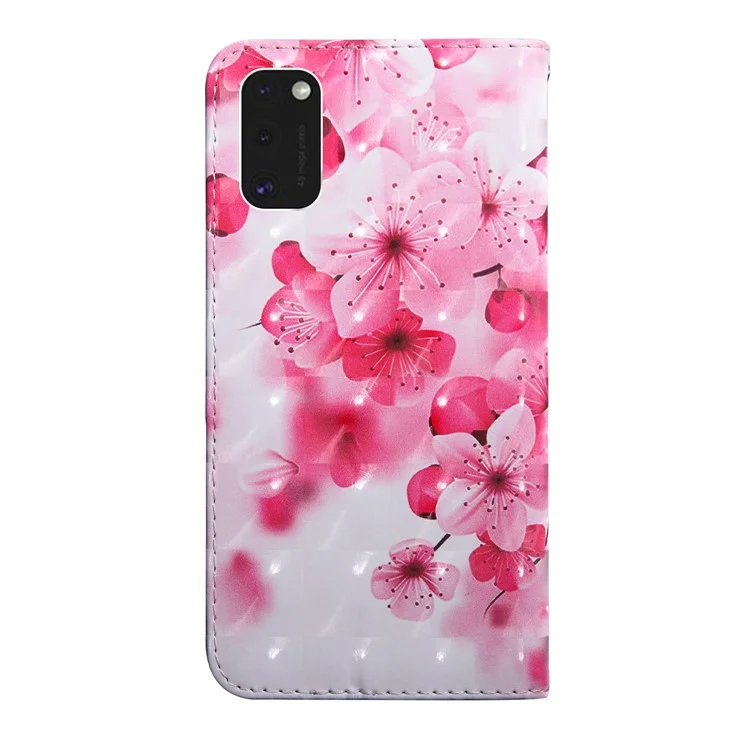 Light Spot Decor Pattern Printing per Samsung Galaxy S21 5G/S21 4G Custodia Protettiva in Pelle con Supporto a Portafoglio - Fiore di Pesco