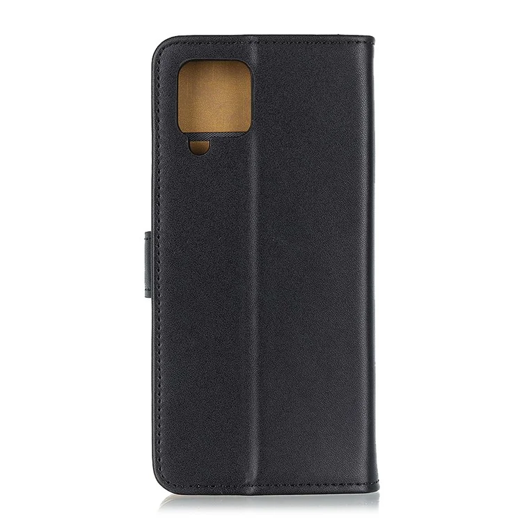 Capa de Couro Magnética com Função de Carteira e Suporte para Samsung Galaxy A12 - Preto
