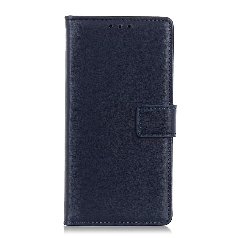 Anti-scratch Shockproof Phone Covering Wallet Function Stand Leather Magnetic Phone Shell Case for Samsung Galaxy A12 - Dark Blue