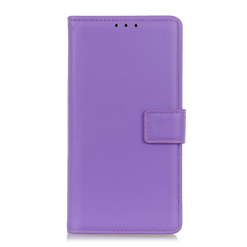 Función de Teléfono de la Billetera a Prueba de Choque Anti-scratch Función de Cuero Magnético de Cuero Case de Carcasa Para Samsung Galaxy A12 - Violeta