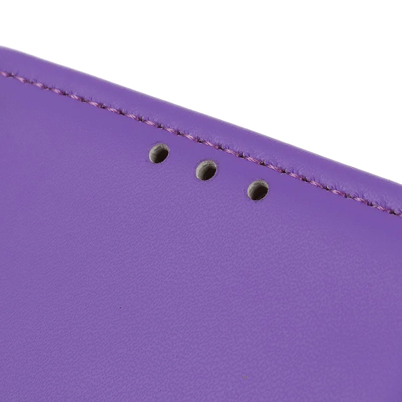 Función de Teléfono de la Billetera a Prueba de Choque Anti-scratch Función de Cuero Magnético de Cuero Case de Carcasa Para Samsung Galaxy A12 - Violeta