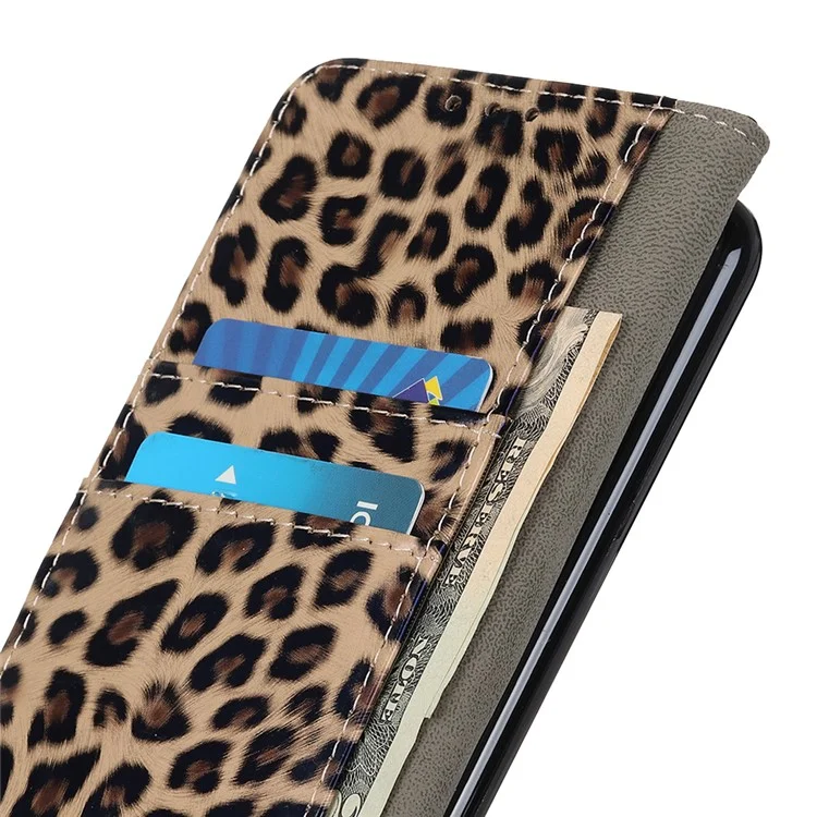 Étui de Téléphone de Portefeuille en Cuir PU Leopard PU Pour Samsung Galaxy S21 5g / S21 4G