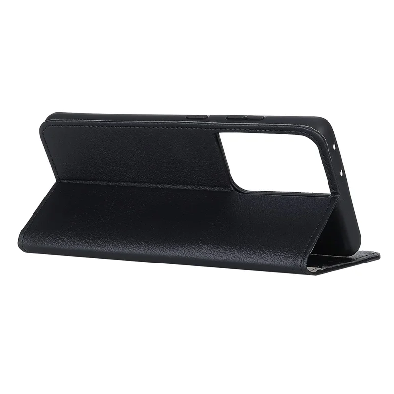 Magnetische Lederständerhalterung für Samsung Galaxy S21 Ultra 5G - Schwarz