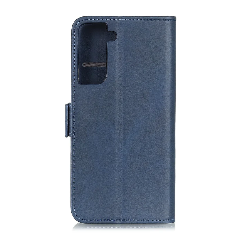 Protective Wallet Stand Magnetic Closure Leather Phone Shell for Samsung Galaxy S21+ 5G - Blue