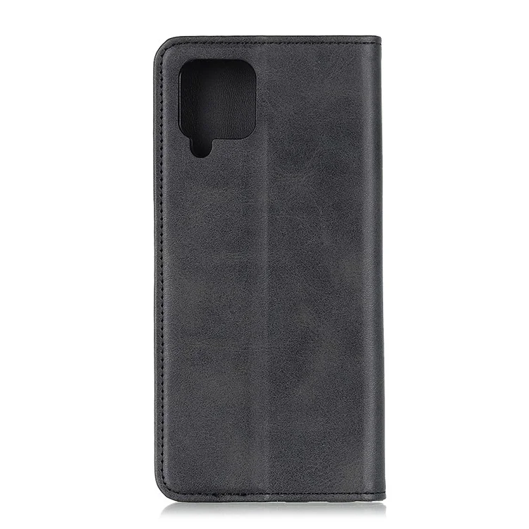 Caso De Telefone Para Samsung Galaxy A12 Anti-Drop Wallet Stand Shell À Prova De Choque Flip Tampa Protetora - Preto