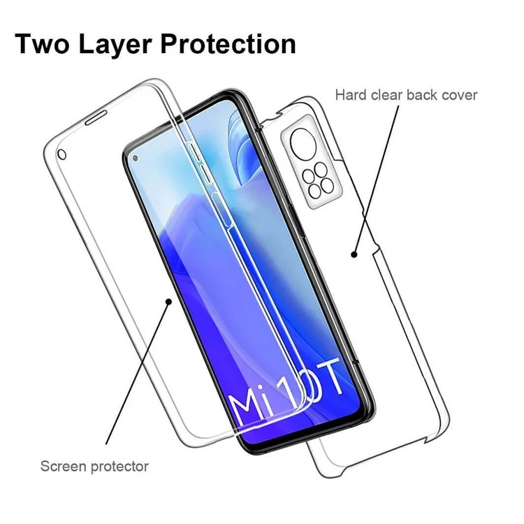 Custodia protettiva ibrida in PET + TPU + acrilico trasparente per Xiaomi Mi 10T 5G/10T Pro 5G/Redmi K30S