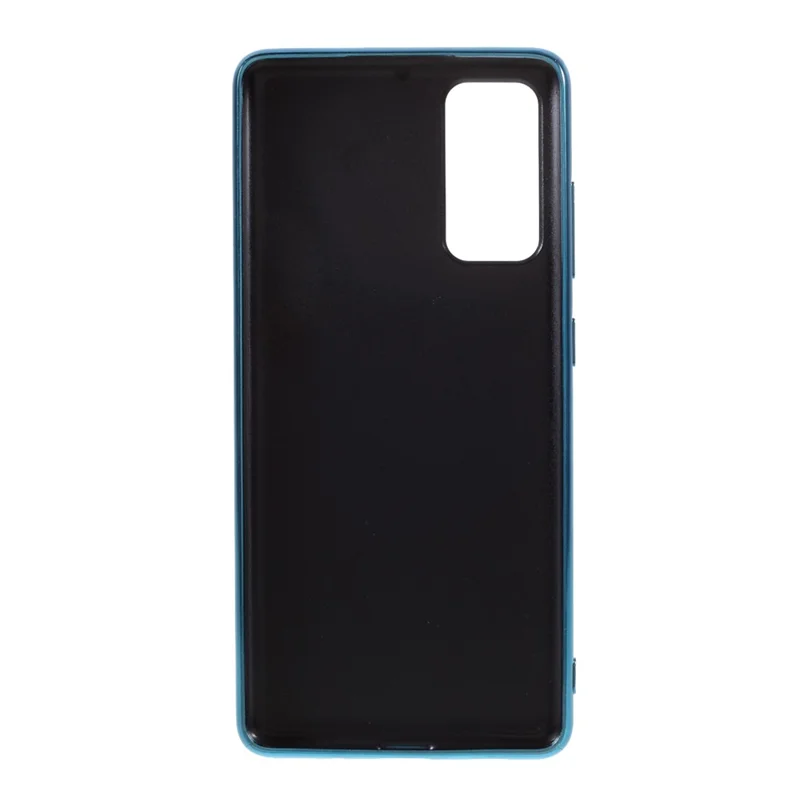 For Samsung Galaxy S20 FE 4G/5G/S20 Lite/S20 FE 2022 Glittering Sequins Design Plated TPU Frame + PC Hybrid Shell Case - Blue