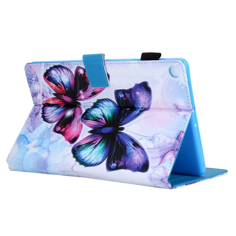 Tablet Cover Muster Druckledertasche Für Samsung Galaxy Tab A7 10.4 (2020) T500/T505 - Schmetterling