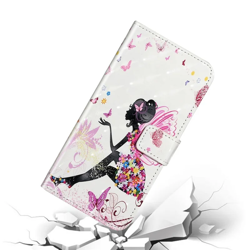 For Samsung Galaxy S20 FE 4G/5G/S20 Lite/S20 FE 2022 Light Spot Decor Pattern Printing Leather Case - Beauty Girl