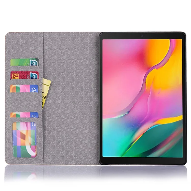 Простая Крокодиловая Кошелька Кожи Кожа Smart Cover Для Samsung Galaxy Tab A7 10.4 (2020) T500 - Черный