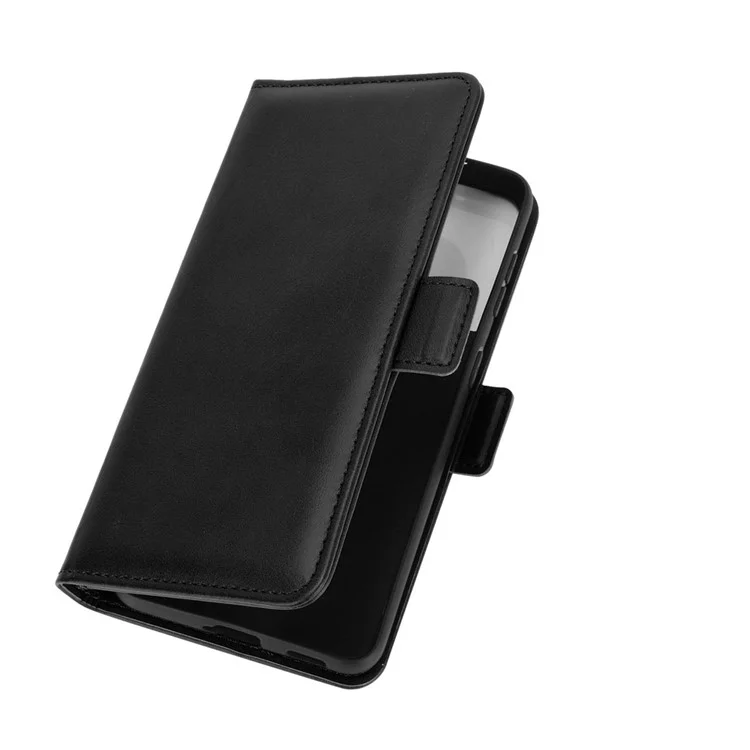 Double Magnetic Side Absorby Soport de Cuero Case Protector Para el Teléfono Para Samsung Galaxy S21 5G/S21 4G - Negro