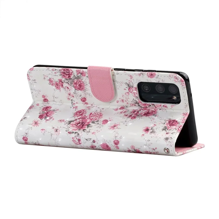 Für Samsung Galaxy S20 FE 4G/5G/S20 Lite/S20 FE 2022 Light Spot Decor Pattern Printing Wallet Stand Leder Telefongehäuse mit Riemen - Schöne Blume