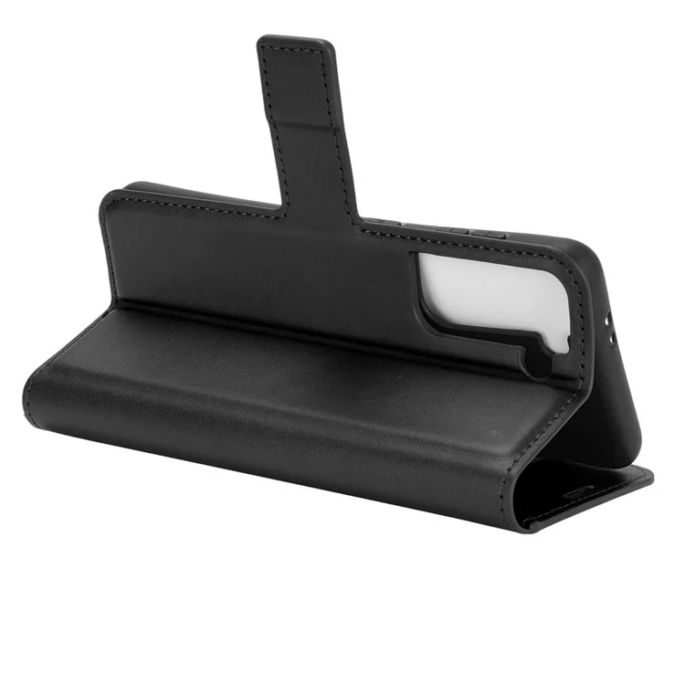 Magnetischer Schnallenbrieftasche Leder Telefonschutzgehäuse für Samsung Galaxy S21 5G/S21 4G - Schwarz