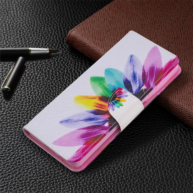 Hot Style Pattern Printing Stand Case Cover for Samsung Galaxy S21 Ultra 5G - Flower