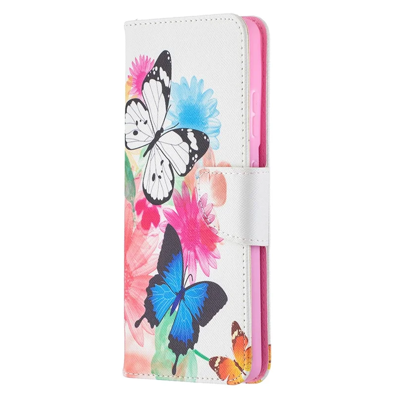 Hot Style Pattern Printing Stand Case Cover for Samsung Galaxy S21 Ultra 5G - Two Butterfly