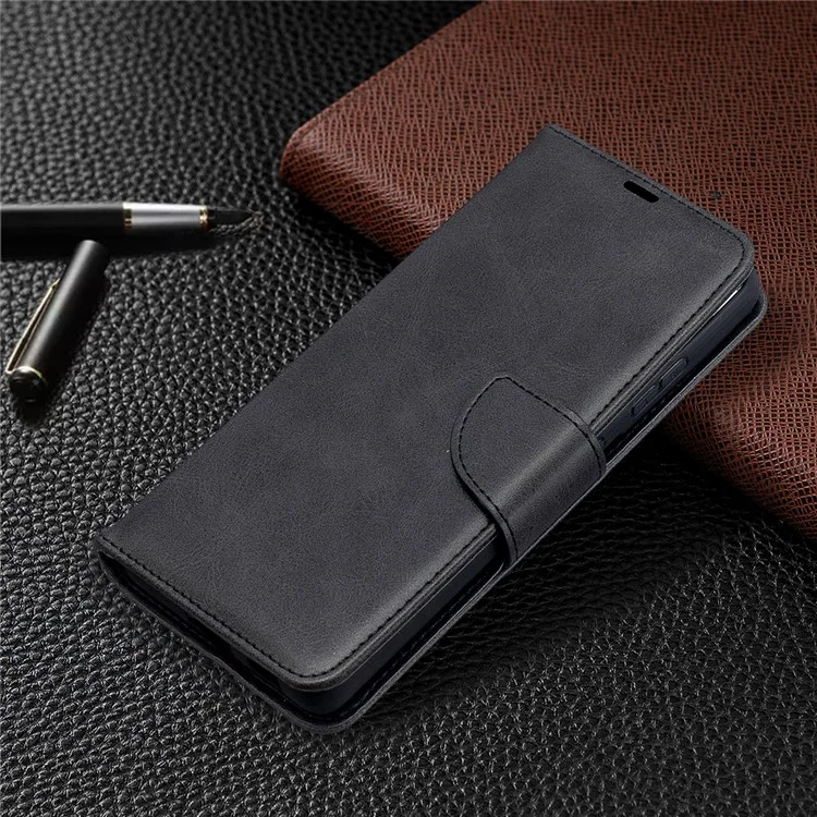 Solid Colure cu Leater Phone Chane Для Samsung Galaxy S21 Ultra 5G - Черный