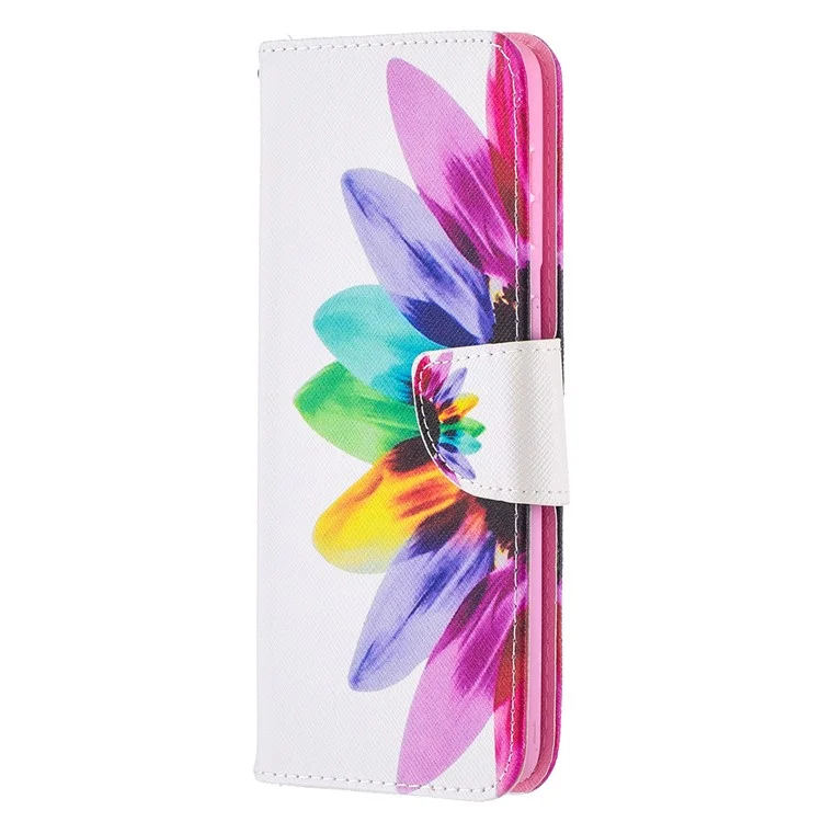 Hot Style Pattern Imprimer Stand Téléphone Couverture du Samsung Galaxy S21 + 5G - Fleur