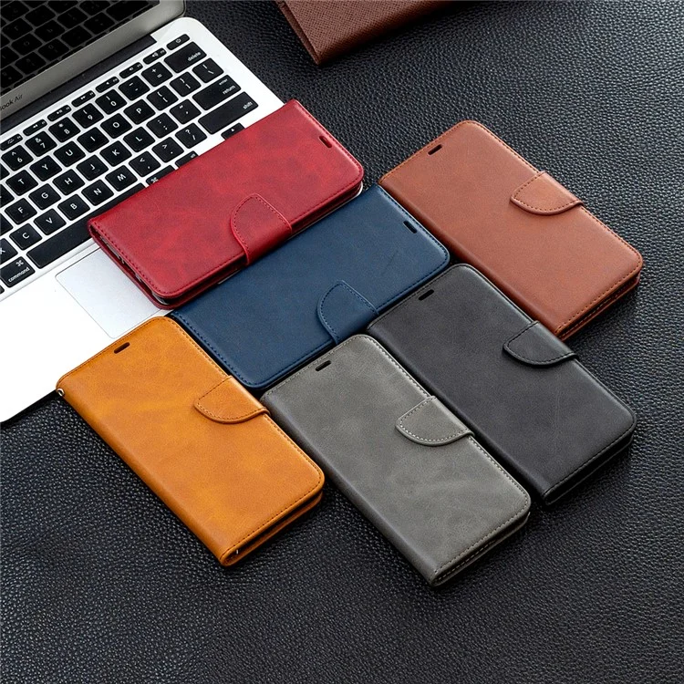 PU Leather Wallet Stylish Smartphone Case for Samsung Galaxy S21 5G/S21 4G - Black