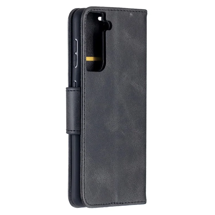 Portafoglio in Pelle PU Elegante Custodia Per Smartphone Per Samsung Galaxy S21 5G/S21 4G - Nero