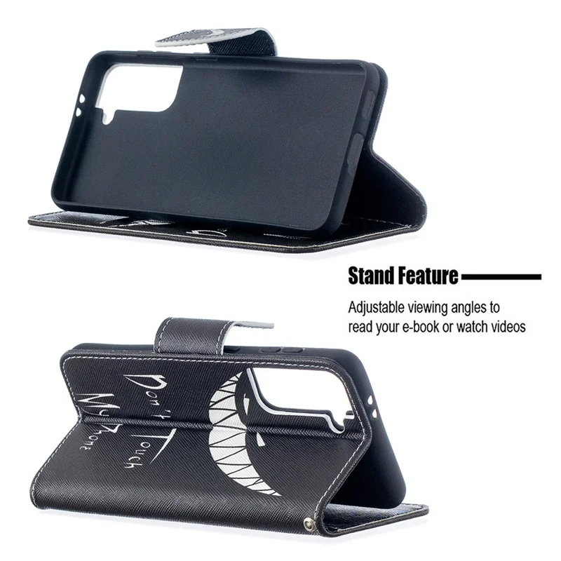 Faddish Pattern Printing Stand Leather Case Cover for Samsung Galaxy S21 4G/5G - Teeth