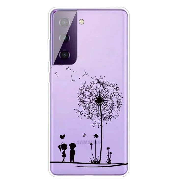Phone Case for Samsung Galaxy S21 4G/5G Pattern Printing TPU Cover - Couple/Dandelion