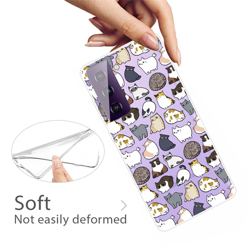 Pattern Printing IMD TPU Cell Phone Case for Samsung Galaxy S21 4G/5G Soft Shell - Cats