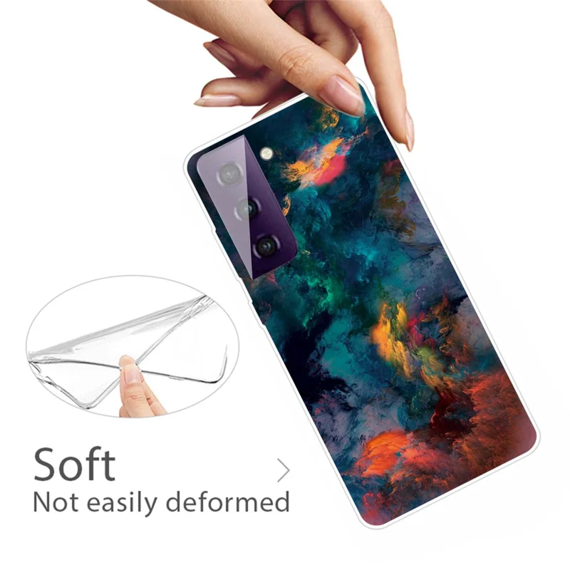 Pattern Printing Workmanship TPU Phone Cover Case for Samsung Galaxy S21 4G/5G - Nebula
