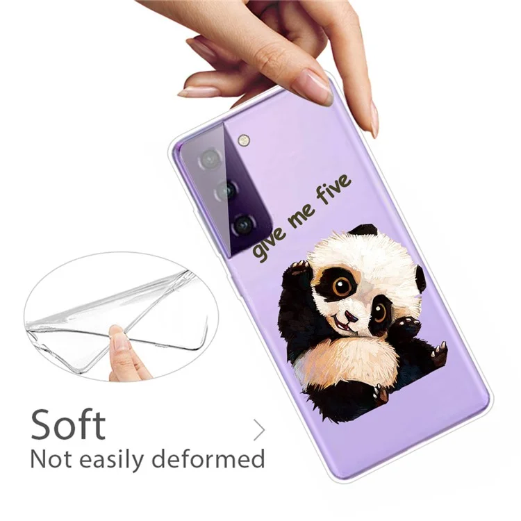 Patterned Flexible TPU Shell for Samsung Galaxy S21 4G/5G Phone Protective Cover - Give Me Five