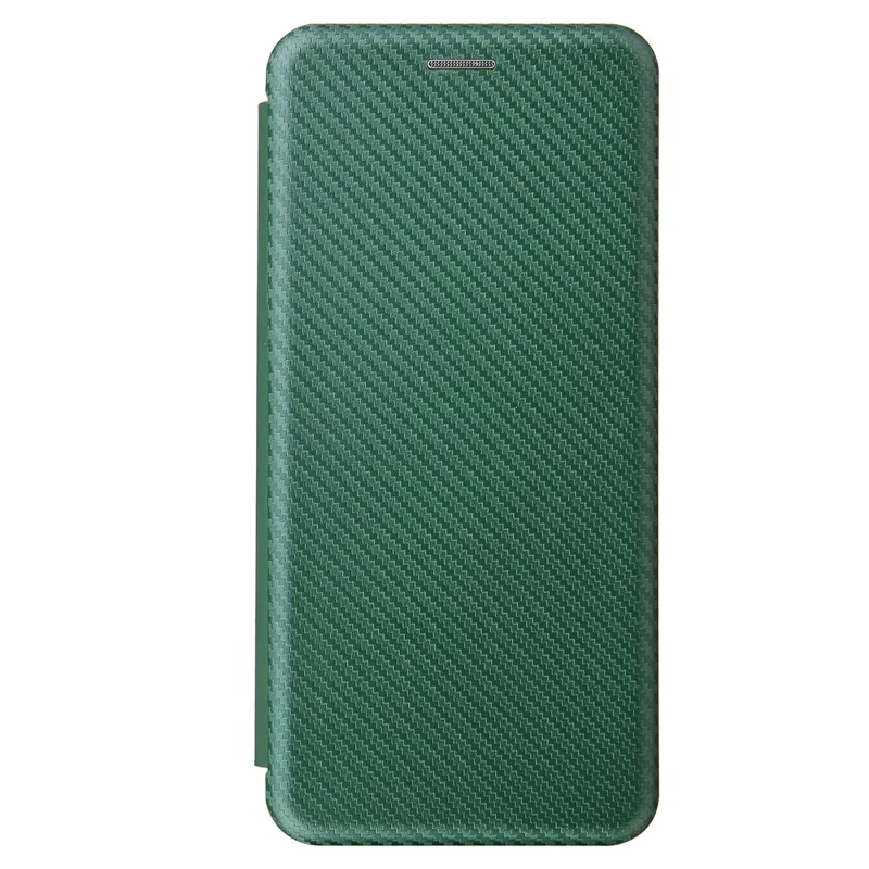Anti-scratch Carbon Fiber Texture Auto-absorbed Leather Case for Samsung Galaxy S21 Ultra 5G Protective Shell - Green