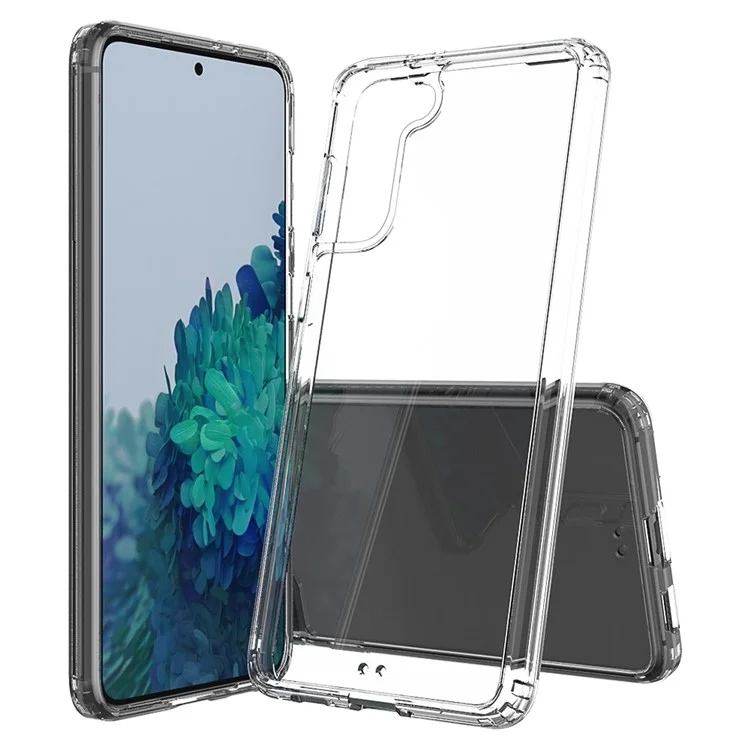 Acryl + TPU Hybrid Anti-kratzer Transparent Kristallklarer Fall Für Samsung Galaxy S21 + 5G