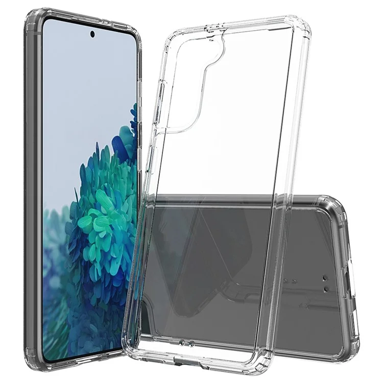 Kristallklarer Anti-Kratzer Transparenter Acryl + TPU Hybrid-Hülle für Samsung Galaxy S21 4G/5G