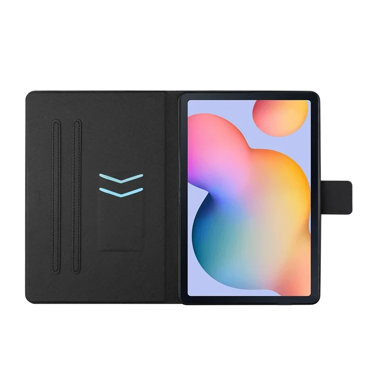 Protecteur de tablette à motif distinctif pour Samsung Galaxy Tab A7 10.4 (2020) / (2022) Emplacements pour cartes Support en cuir - Chat et Papillon
