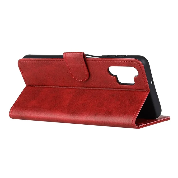 Custodia Portafoglio per Cellulare con Supporto per Samsung Galaxy A32 5G / M32 5G, in Pelle PU - Rosso