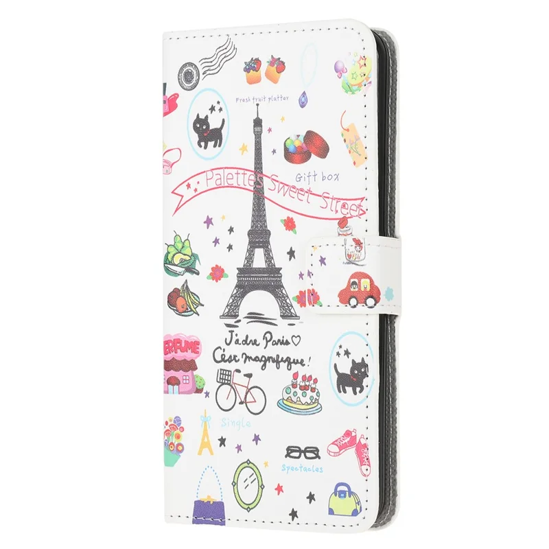 Funda de protección con estampado para Samsung Galaxy A02s (164,2 mm), carcasa tipo cartera con soporte de cuero PU - Torre
