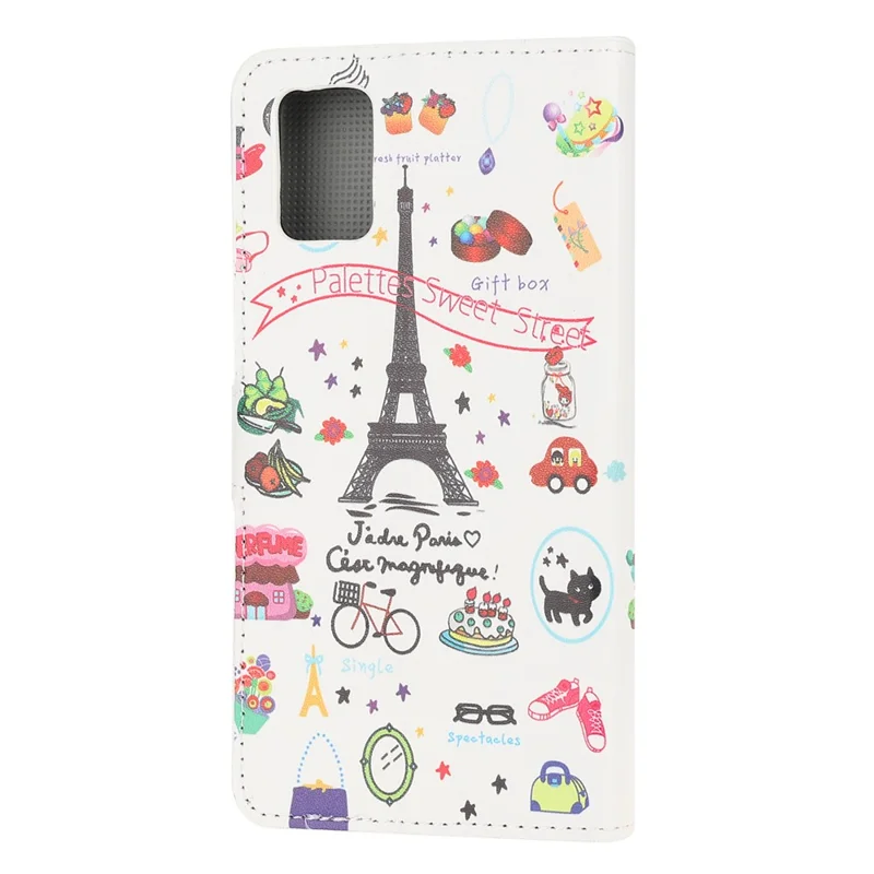 Funda de protección con estampado para Samsung Galaxy A02s (164,2 mm), carcasa tipo cartera con soporte de cuero PU - Torre