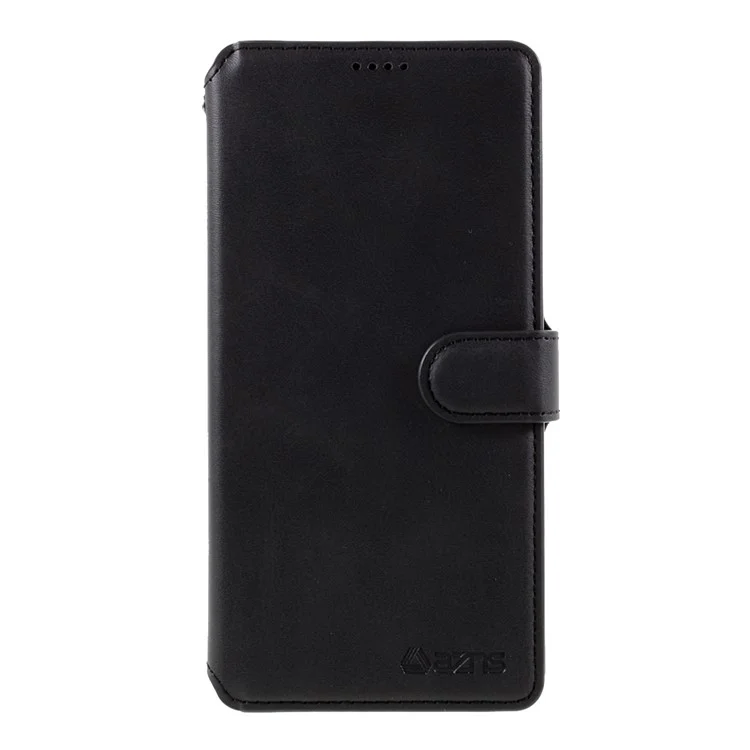 AZNS for Samsung Galaxy S21+ 5G Leather Wallet Stand Phone Cover Shell - Black