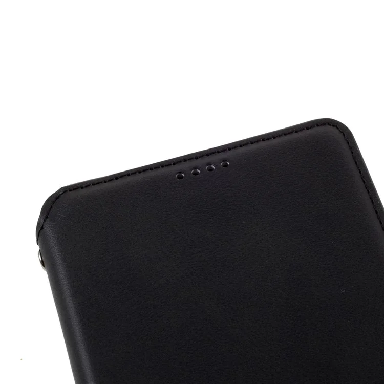 AZNS for Samsung Galaxy S21+ 5G Leather Wallet Stand Phone Cover Shell - Black