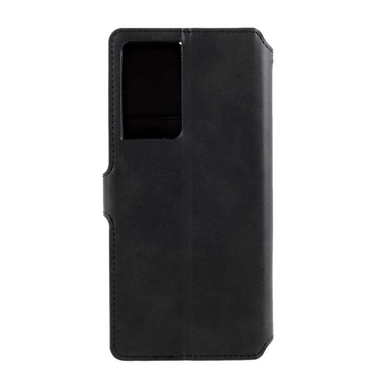 AZNS Cover for Samsung Galaxy S21 Ultra 5G Leather Wallet Stand Phone Shell - Black