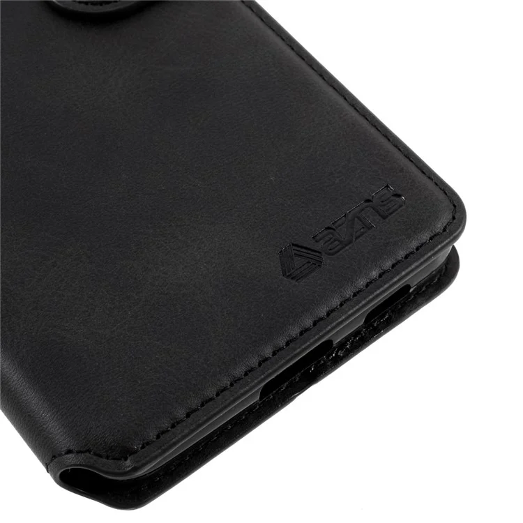 AZNS Cover for Samsung Galaxy S21 Ultra 5G Leather Wallet Stand Phone Shell - Black