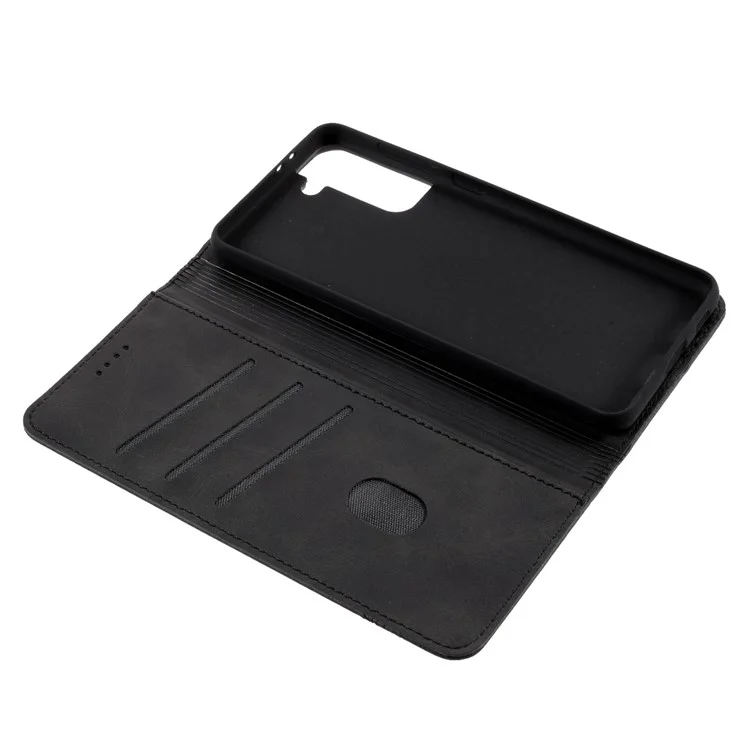 AZNS Auto-absorbed Leather Cover für Samsung Galaxy S21+ 5G Stand Case - Schwarz