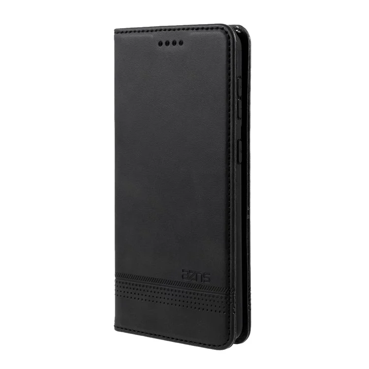 AZNS Auto-absorbed Leather Cover für Samsung Galaxy S21+ 5G Stand Case - Schwarz