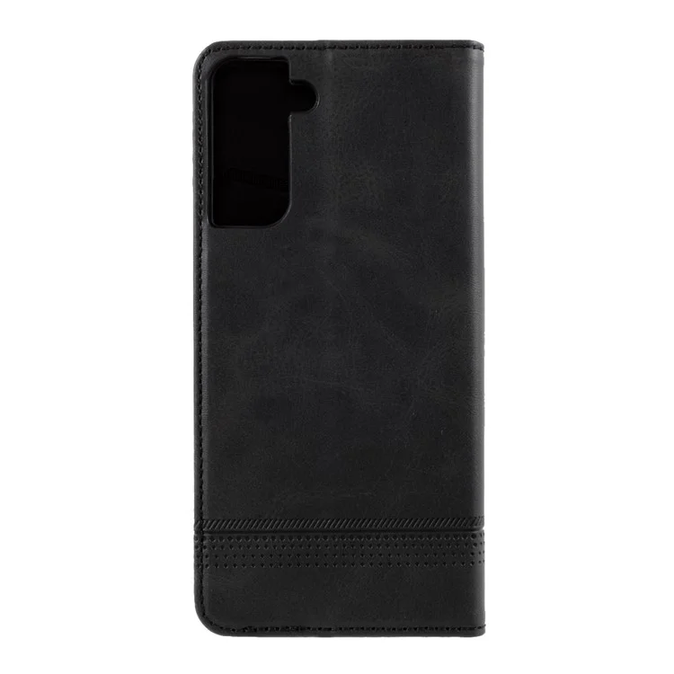 AZNS Auto-absorbed Leather Cover für Samsung Galaxy S21+ 5G Stand Case - Schwarz